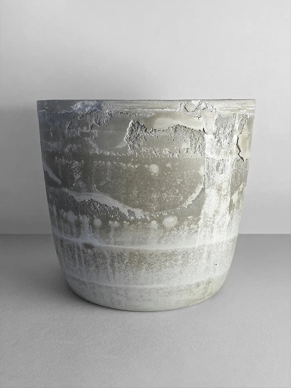 One Woman Army — a hand-formed concrete vessel, unplanted